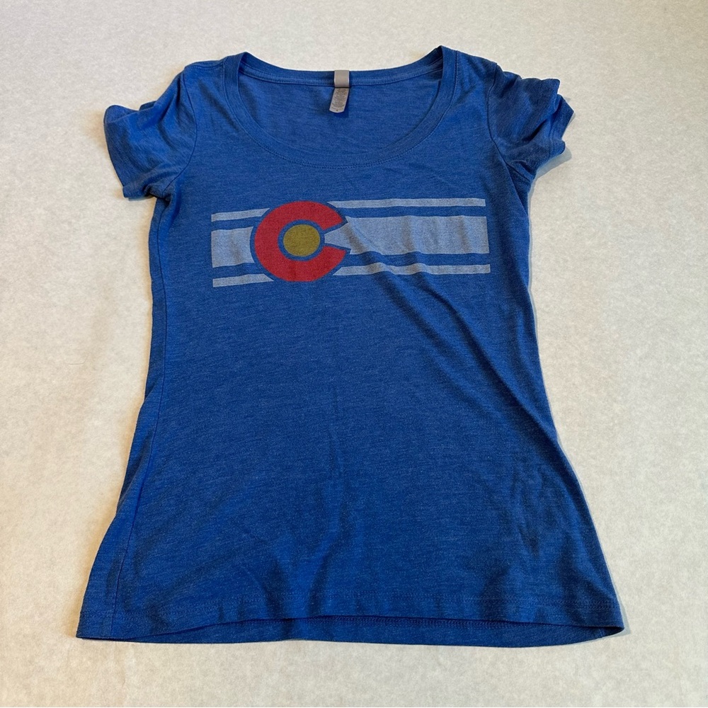 ❤️ Blue Colorado flag shirt size S